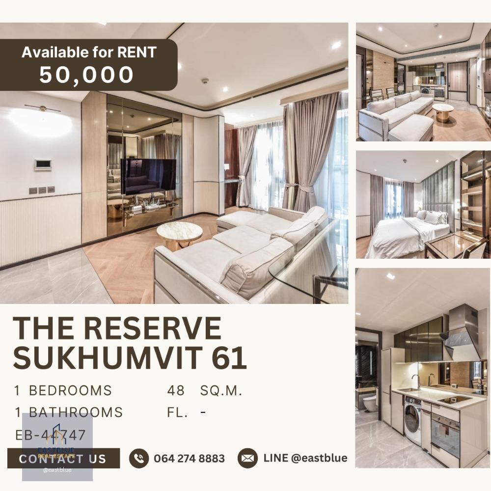 The Reserve Sukhumvit 61 ห้องแต่งหรู เฟอร์ครบ พร้อมเข้าอยู่ 50k per month