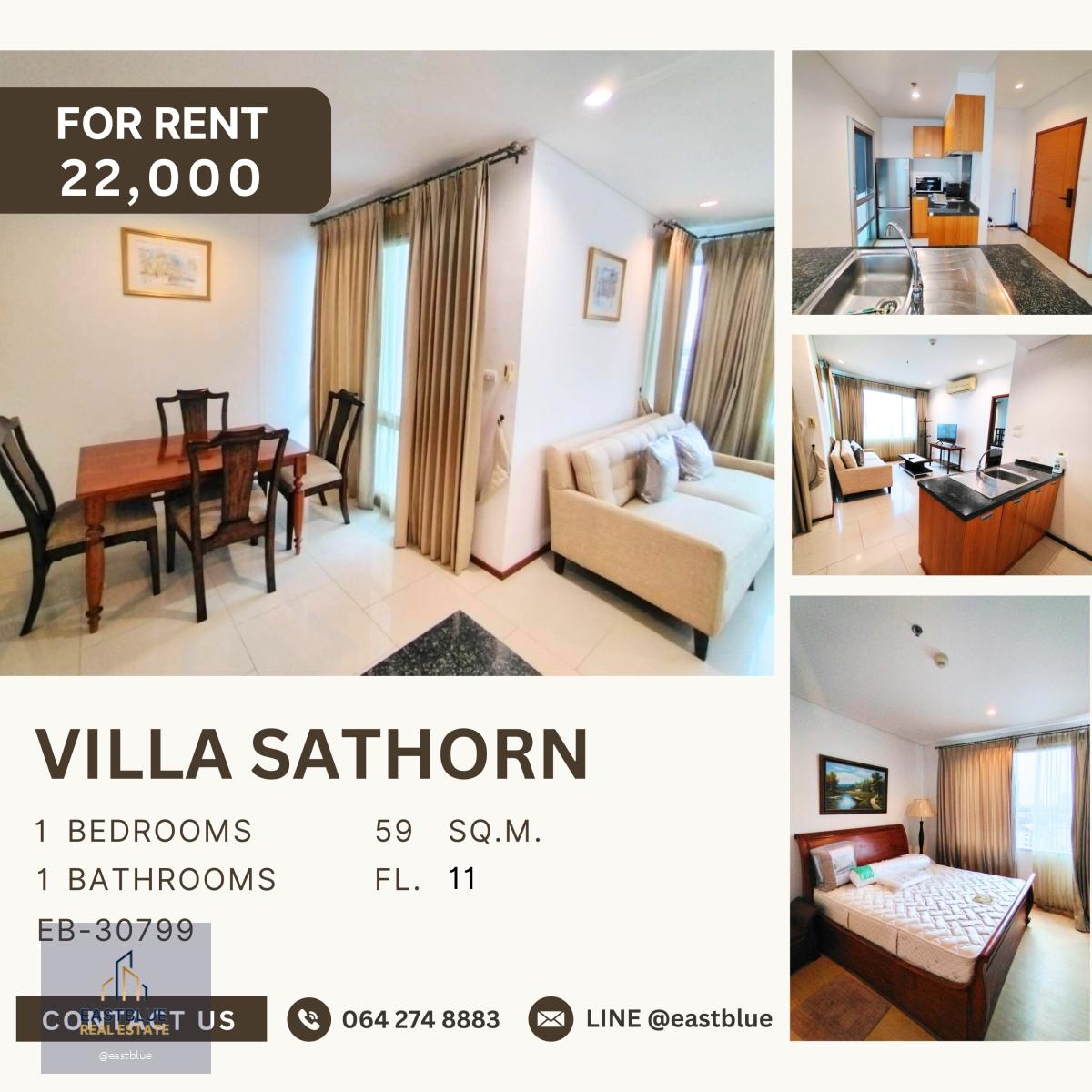 Villa Sathorn, 1 bed, 22000 per month