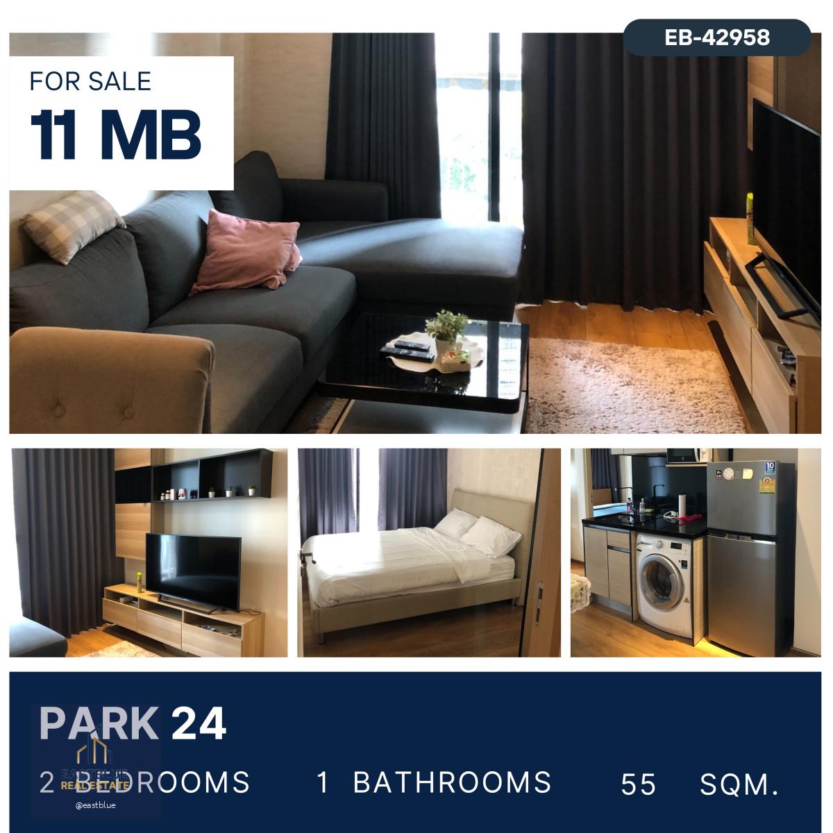 Park 24 2 Bed ใกล้รถไฟฟ้า BTS พร้อมพงษ์ ห้องสวย สภาพดี 11 MB.