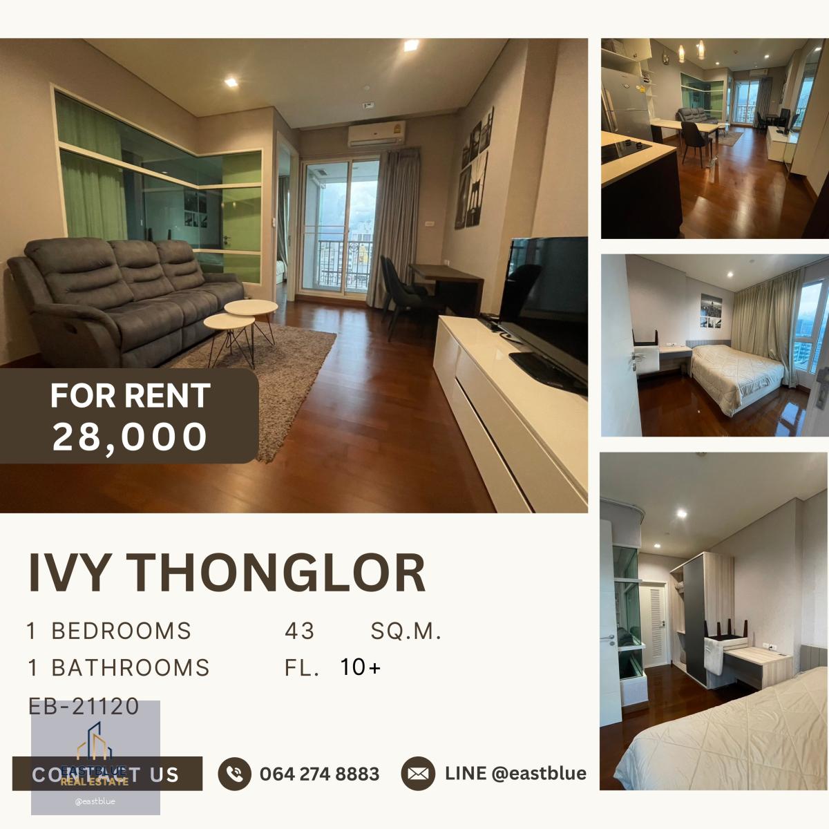 Ivy Thonglor, 1 bed, 28000 per month