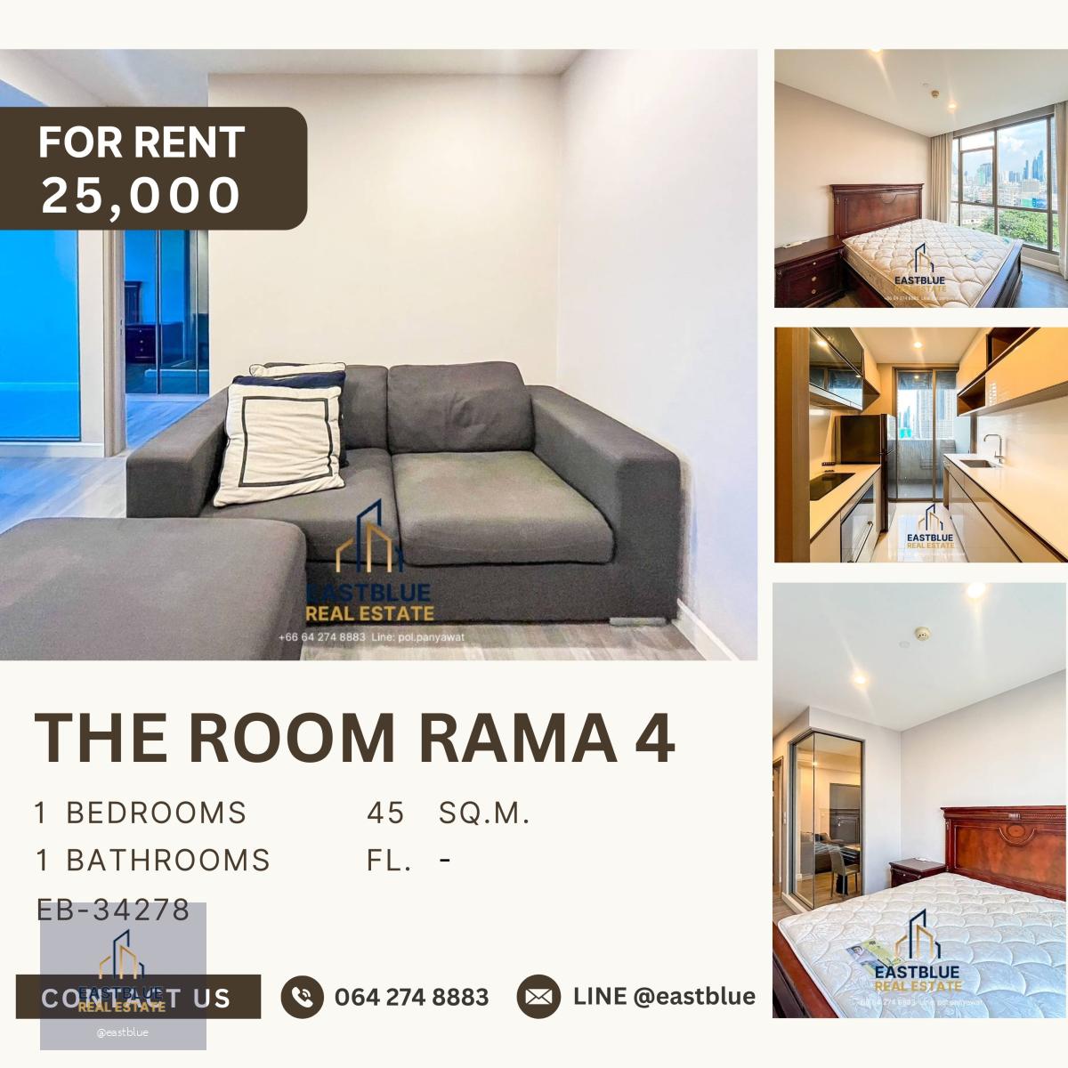 The Room Rama 4, 1 bed, 25000 per month