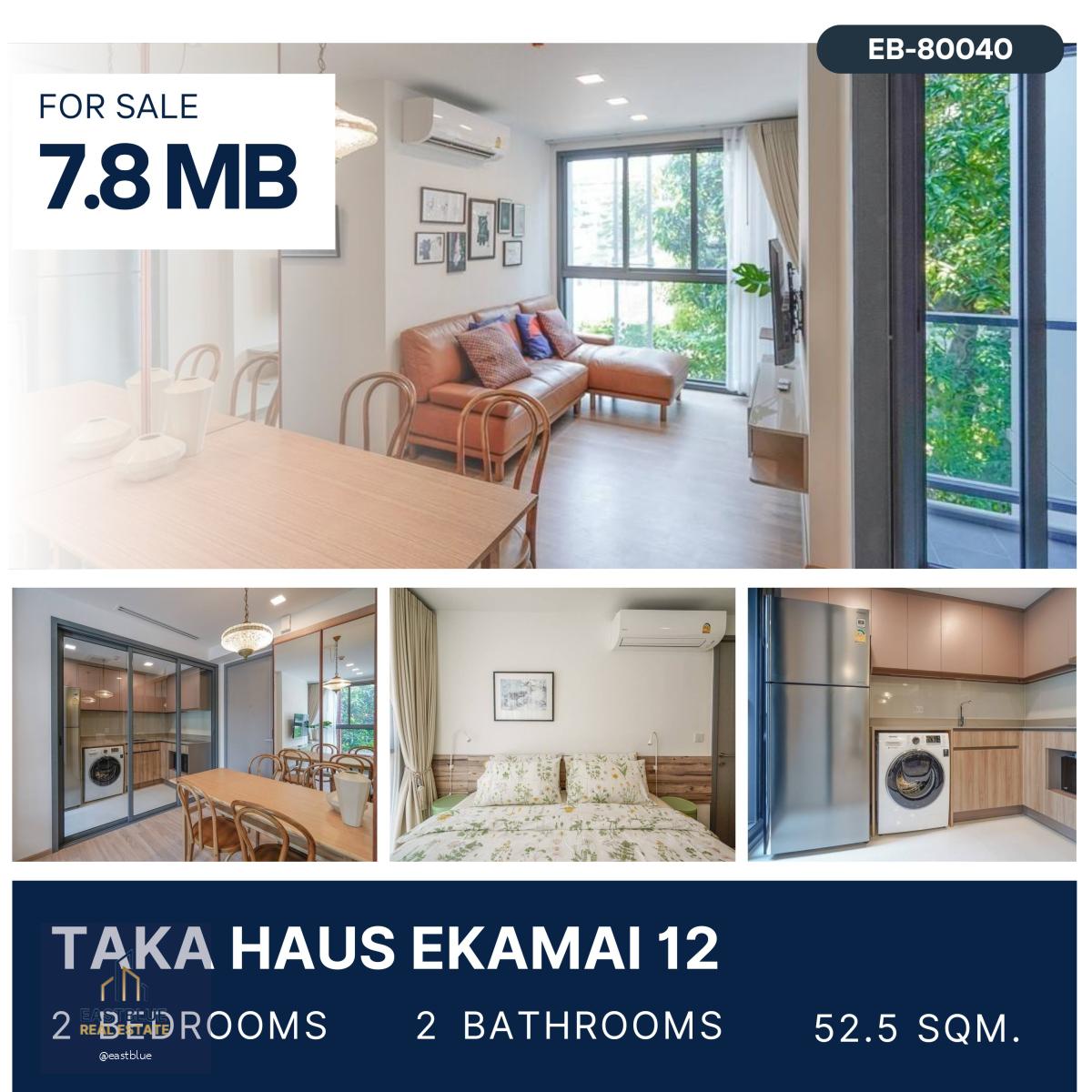 TAKA HAUS EKAMAI 12 2 ห้องนอน แต่งสวย ห้องรับแสงดี ตกแต่งคลีนๆ 7.8 MB