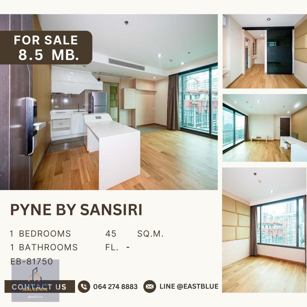 ห้องราคาดีที่สุดในตลาด Pyne by sansiri สภาพดี ว่างพร้อมขาย 0. m จาก bts ราชเทวี 8.55 MB.