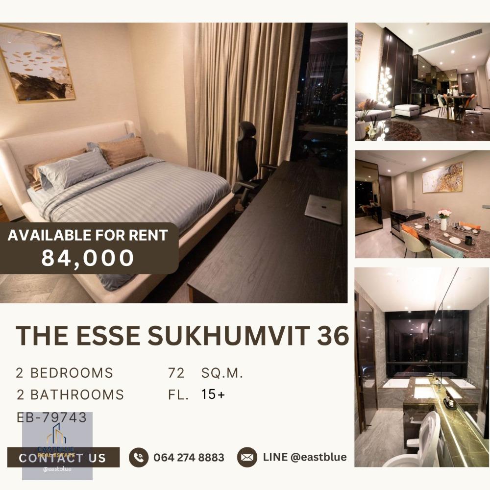 The ESSE Sukhumvit 36 Brand new & Fully Furnished 2 Bed for rent 84,000