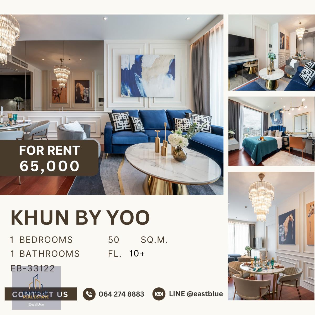 Khun by Yoo, 1 bed, 65000 per month