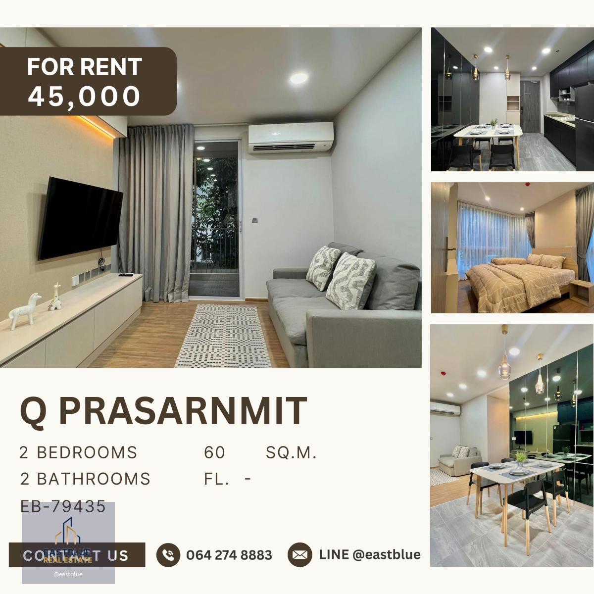 Q Prasarnmit, 2 bed, 45000 per month