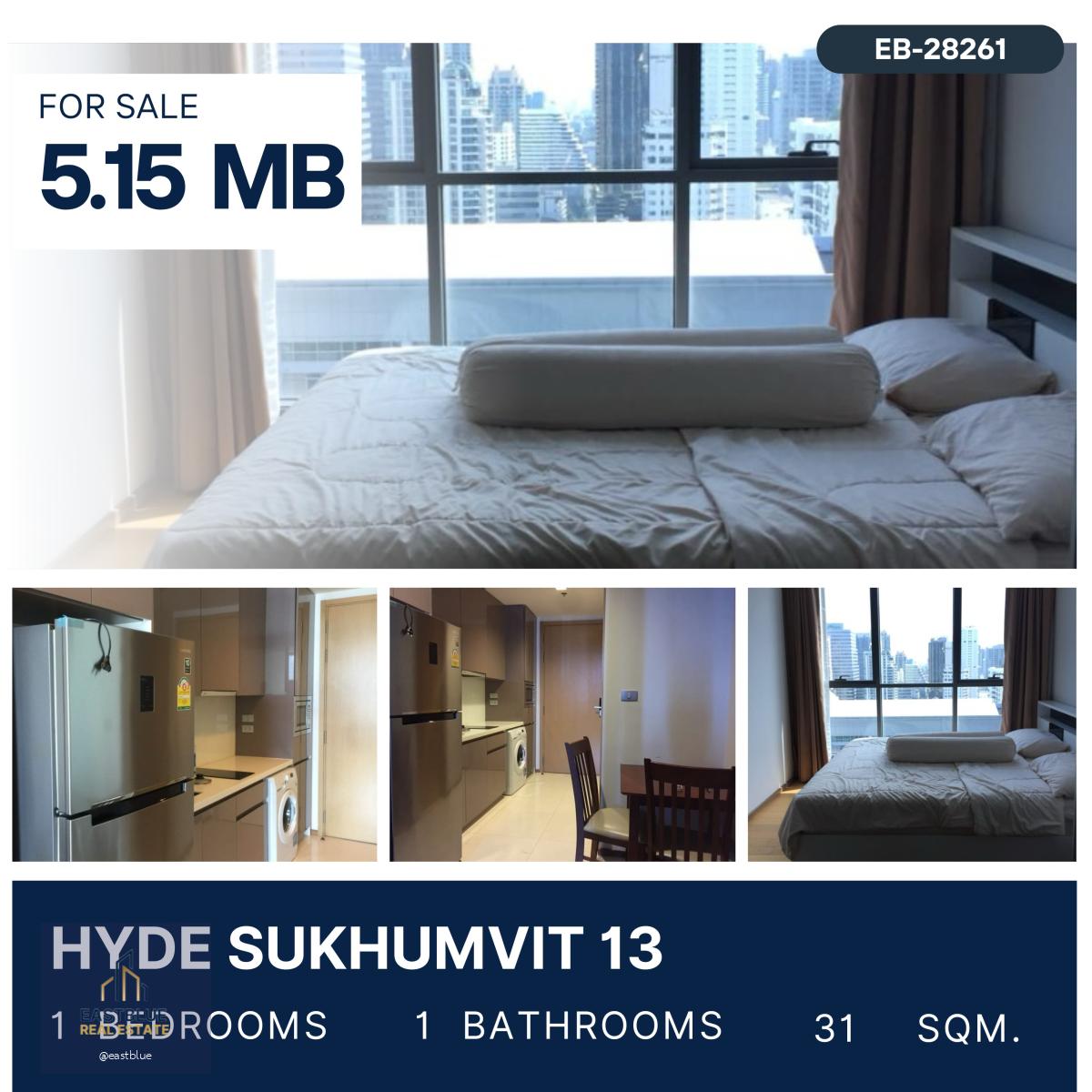 Hyde Sukhumvit 13 1 ห้องนอน ราคาดี ใกล้รถไฟฟ้า BTS นานา เพียง 200 ม. 5.15 MB.