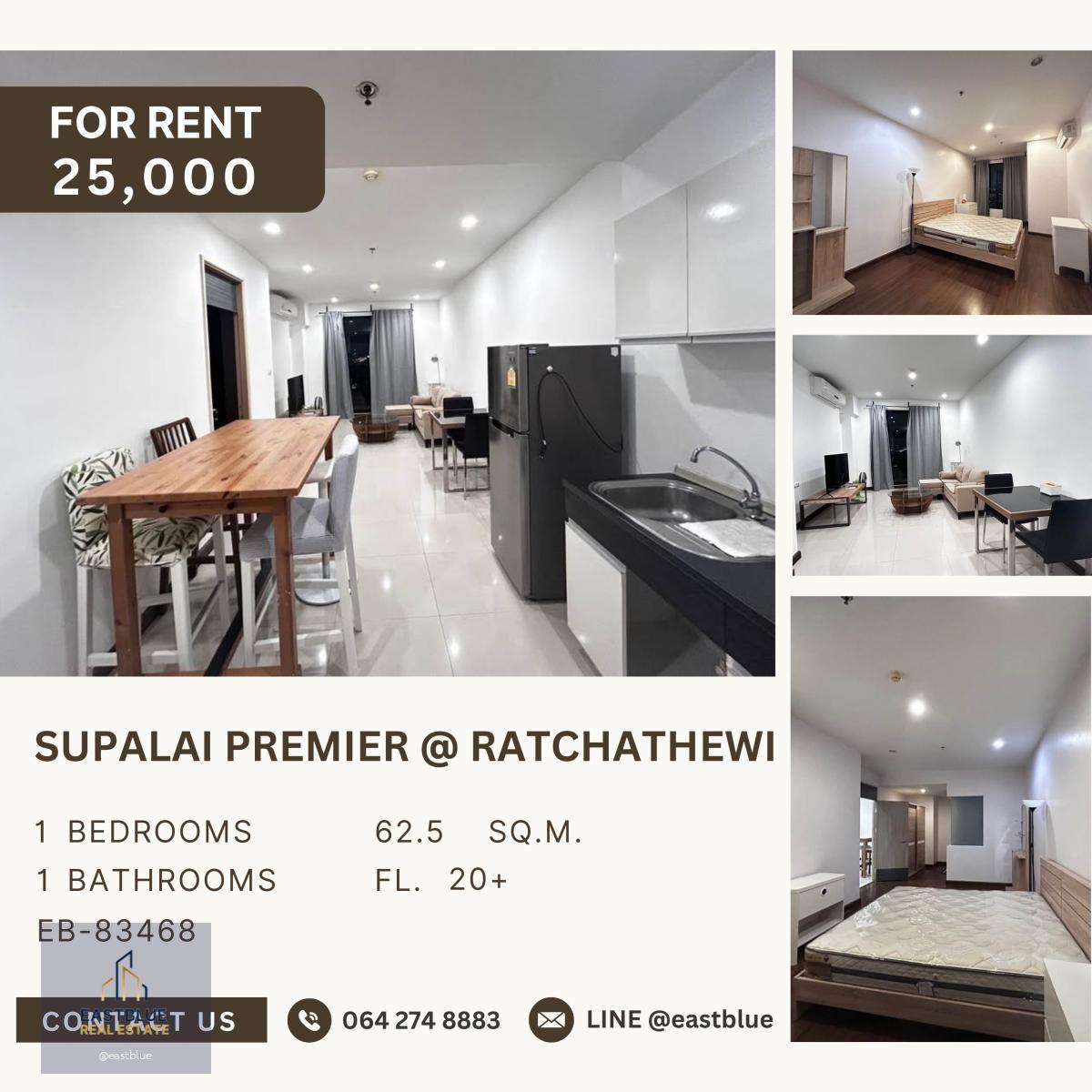 Supalai Premier @ Ratchathewi, 1 bed, 25000 per month