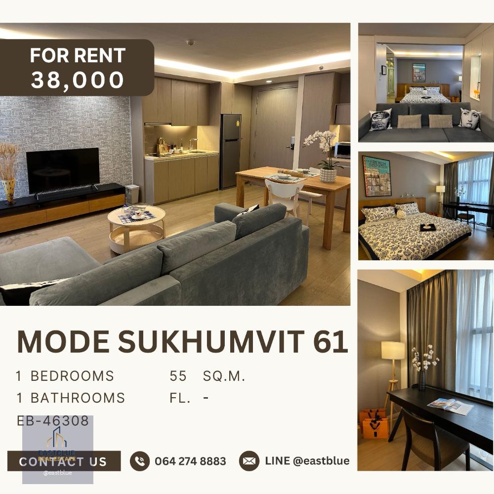 Mode Sukhumvit 61 for rent and sell ห้องตกแต่งใหม่ พร้อมเข้าอยู่  38,000 ต่อเดือน