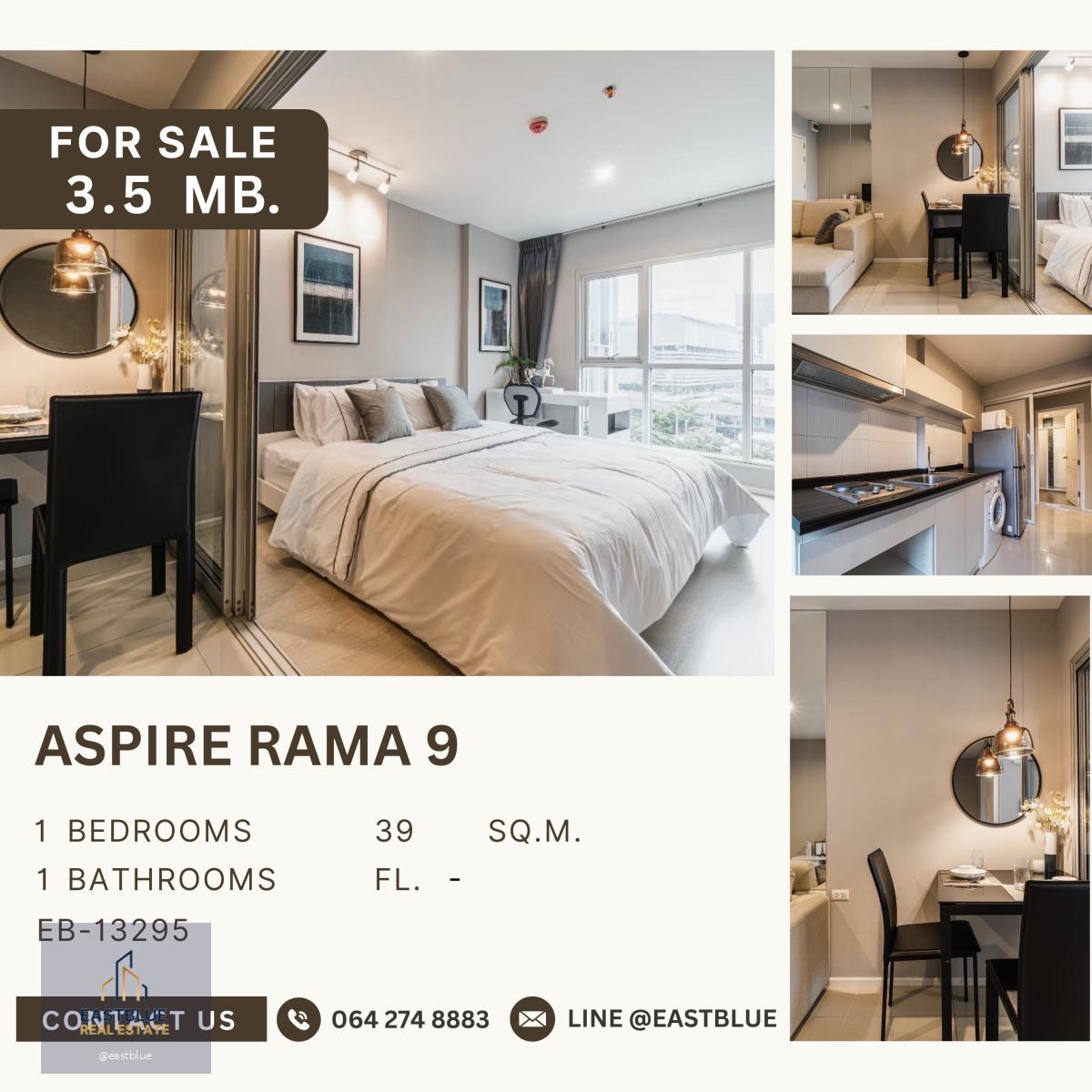 Aspire Rama 9 ห้องสภาพดี ราคาต่ำกว่าตลาดมาก ห้องพร้อมอยู่