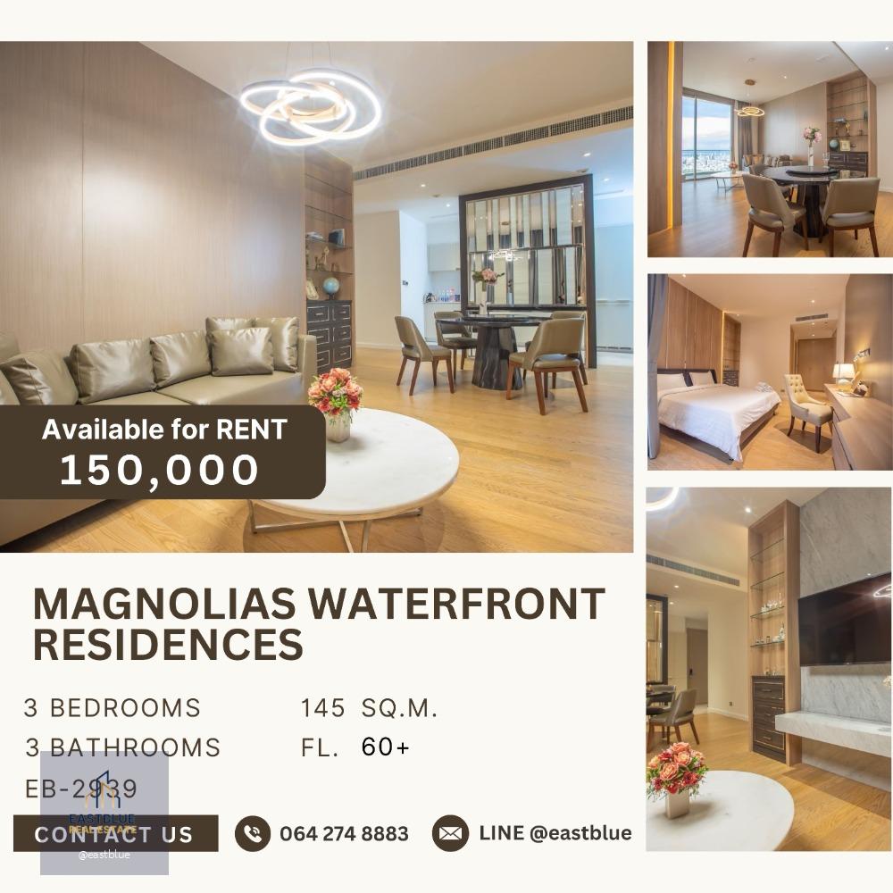 Magnolias Waterfront Residences 3 Bed 3 Baht 150k