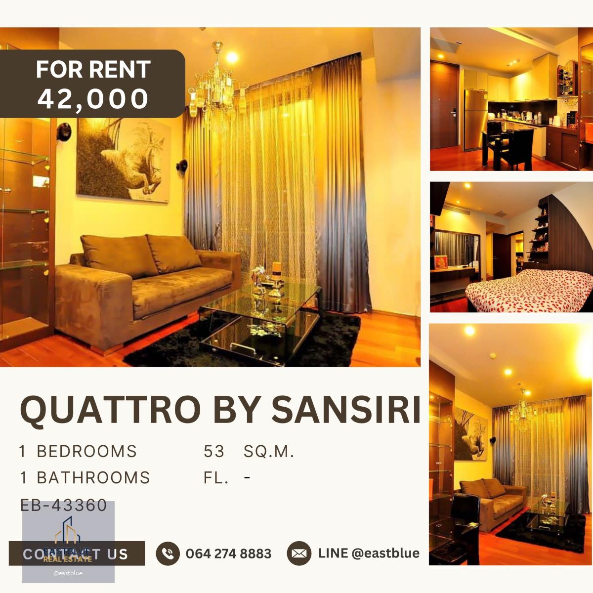 Quattro by Sansiri, 1 bed, 42000 per month