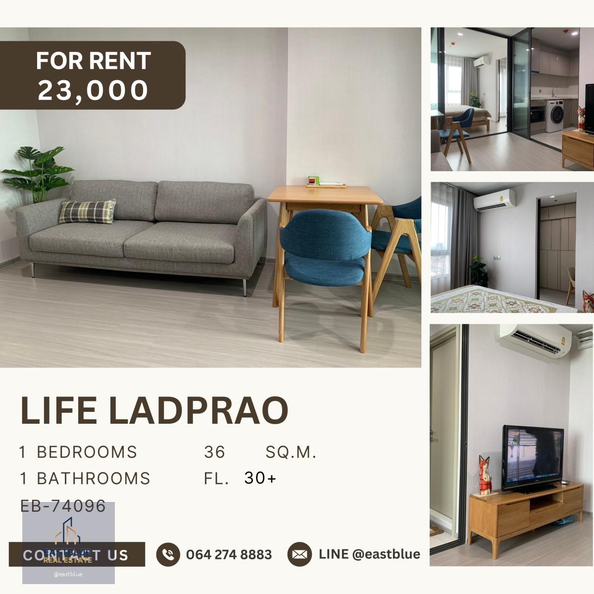 Life Ladprao, 1 bed, 23000 per month