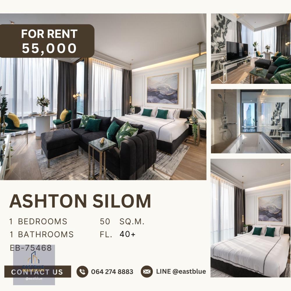 Ashton Silom 1 Bedroom, Nice decorated for rent 55,000 per month