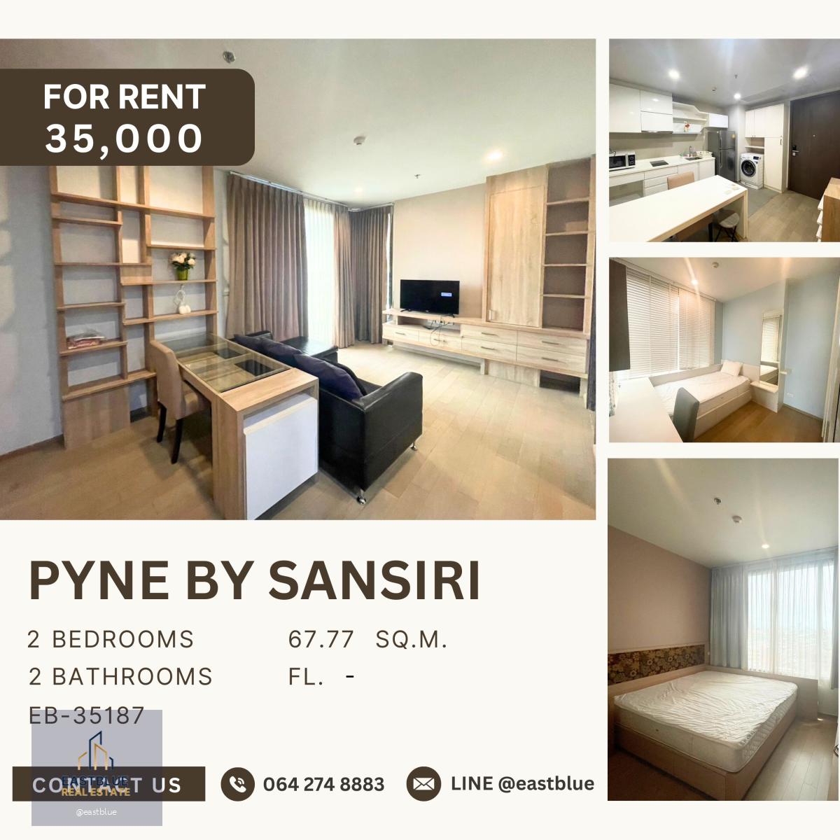 Pyne By Sansiri, 2 bed, 35000 per month