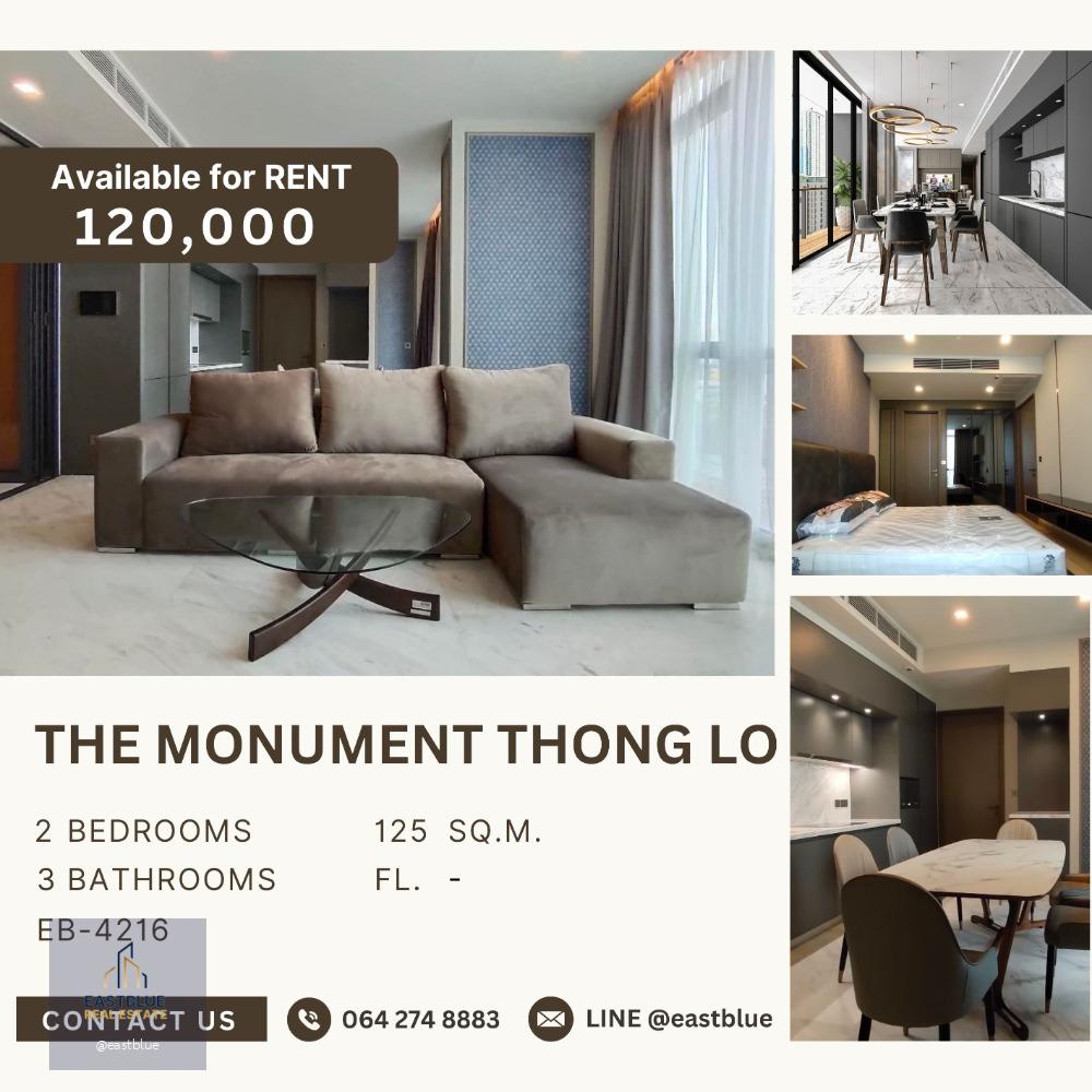 The Monument Thonglo 2 Beds 3 Baths 120k per month 064-274-8883