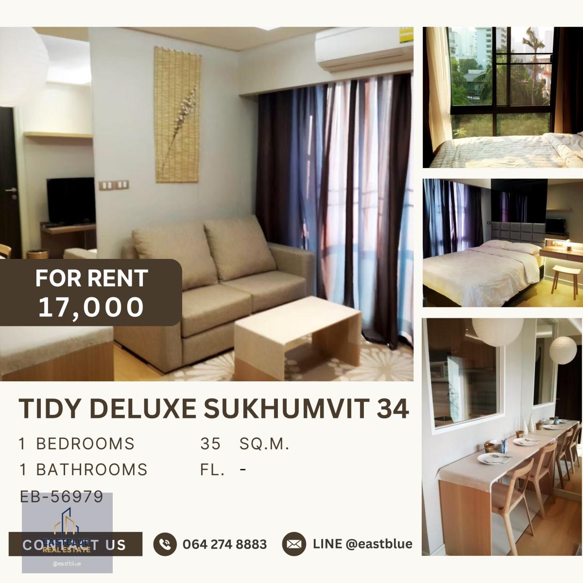 Tidy Deluxe Sukhumvit 34, 1 bed, 17000 per month