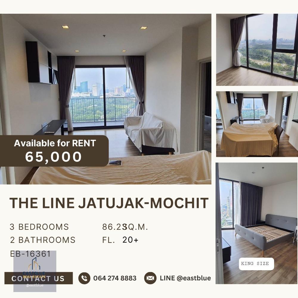 The Line Jatujak-Mochit 3 Beds 2 Baths for rent 65k