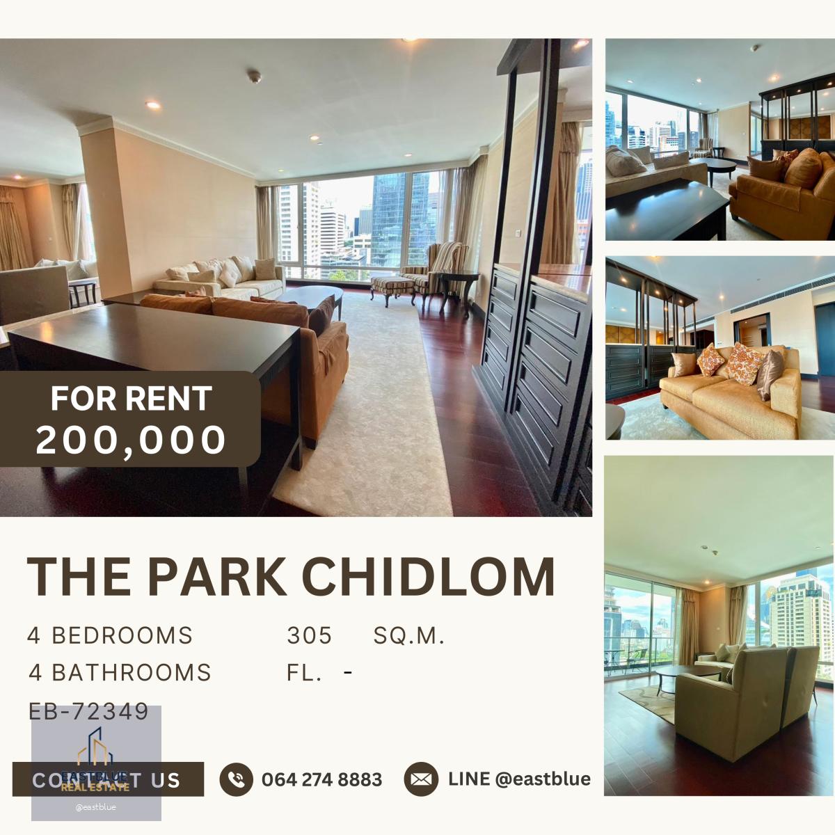 The Park Chidlom, 4 bed, 200000 per month