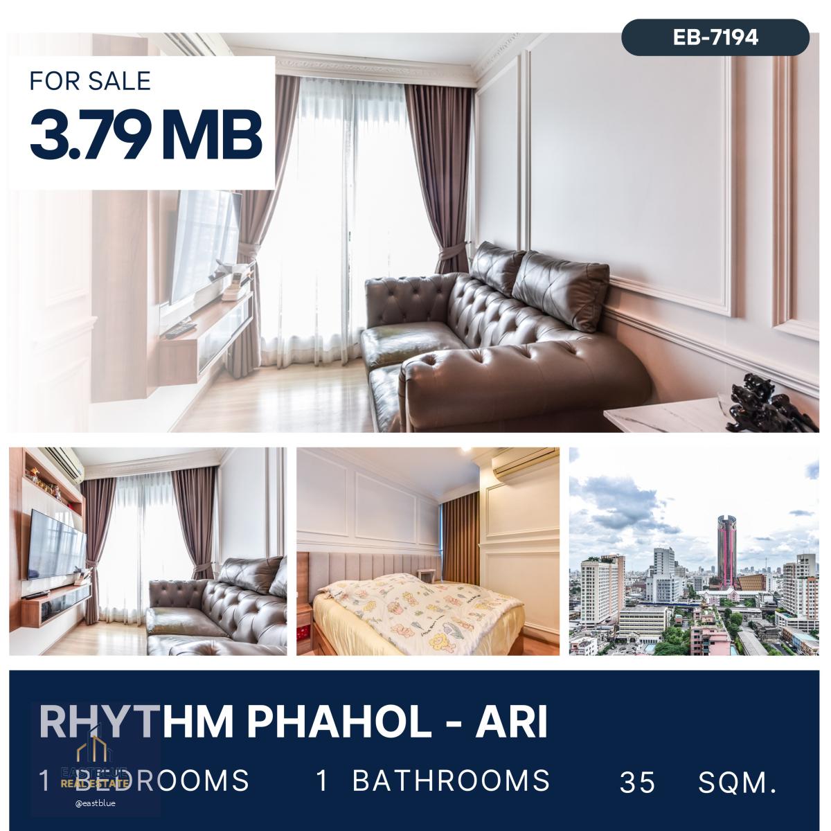 Rhythm Phahol - Ari เจ้าของอยู่เองไม่เคยปล่อยเช่า บิ้วอินสวย ห้องทิศเหนือ 3.79 MB.