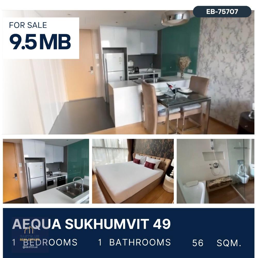 Aequa Sukhumvit 49 1 Bedroom, High Floor for sale 9.5 MB.