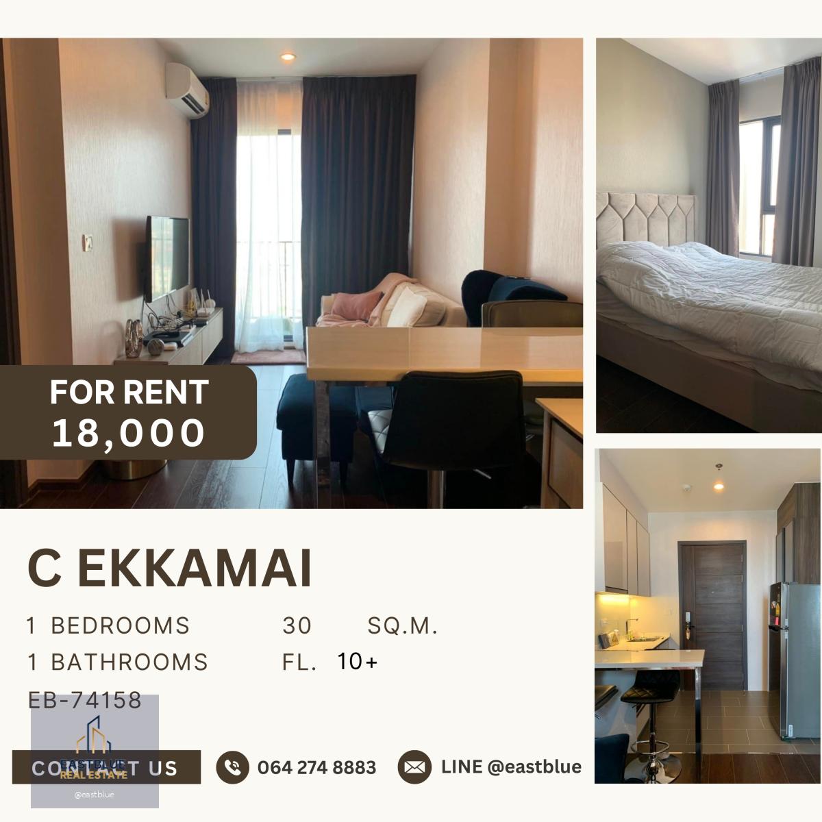 C Ekkamai, 1 bed, 18000 per month