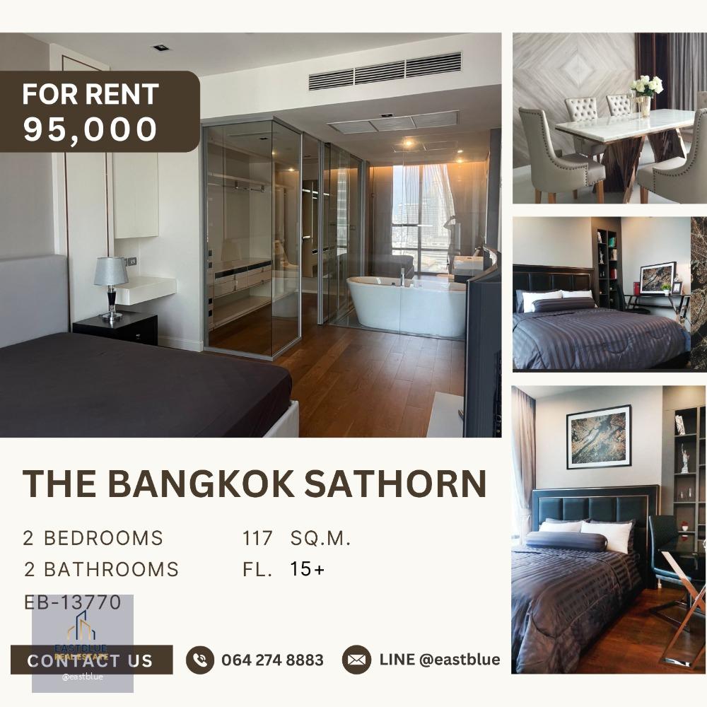 The Bangkok Sathorn 2 Bed for rent 95,000 per month