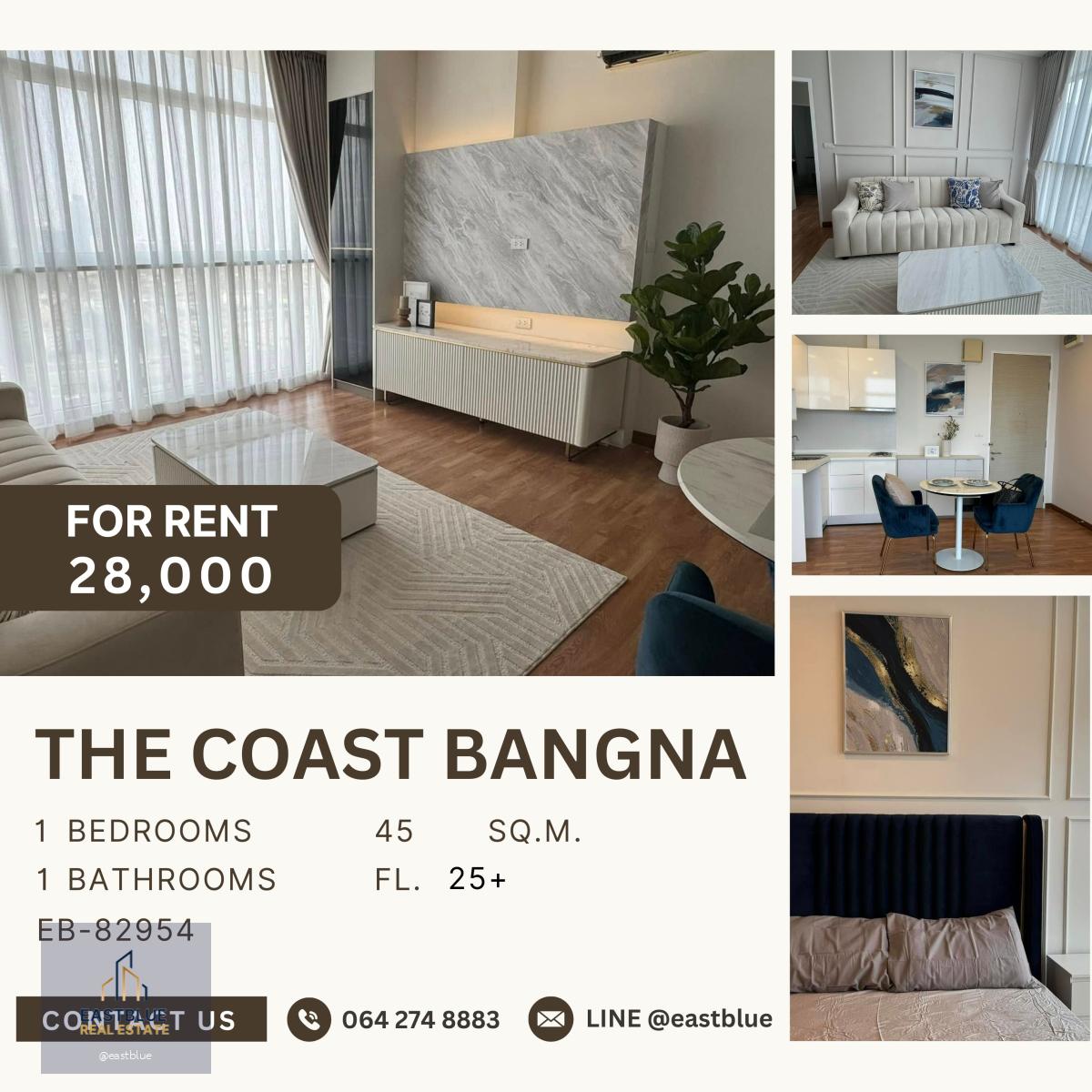 The Coast Bangna, 1 bed, 28000 per month