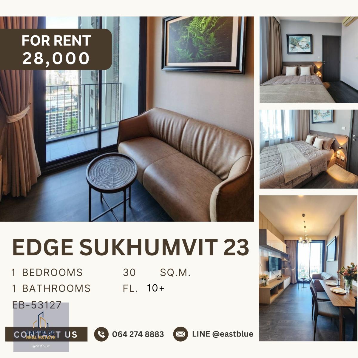 Edge Sukhumvit 23, 1 bed, 28000 per month