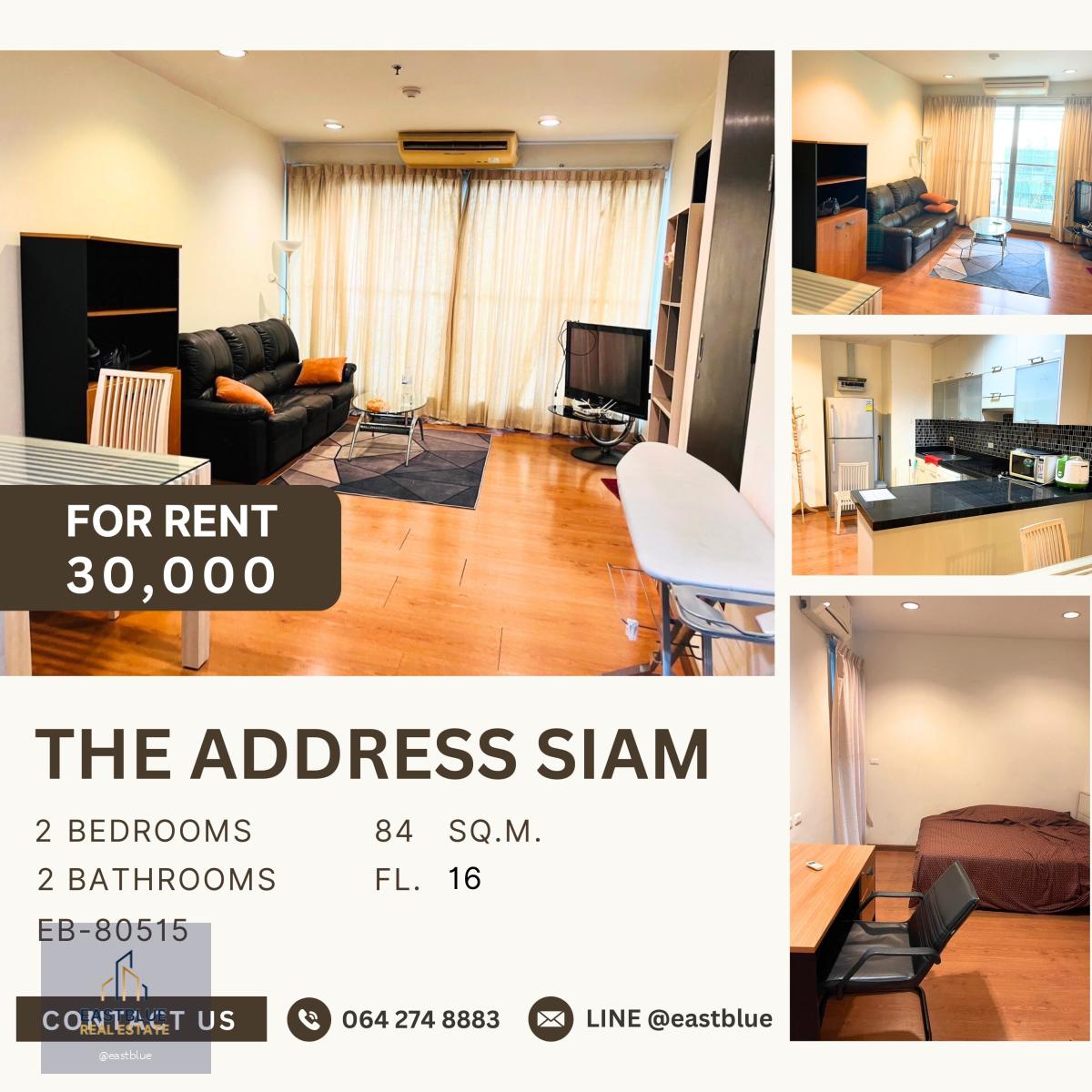 The Address Siam, 2 bed, 30000 per month