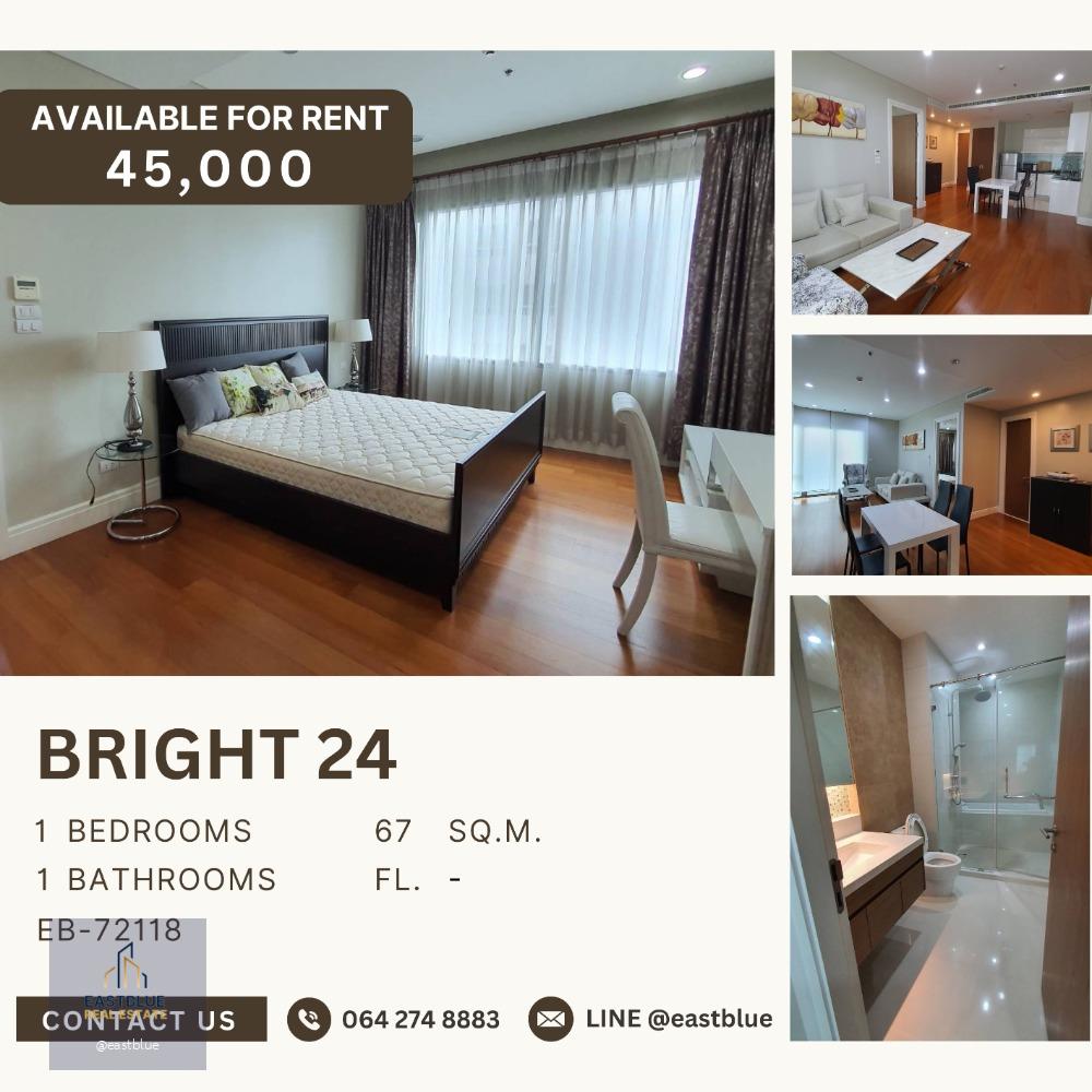 Bright 24 1 Bed for rent 45,000