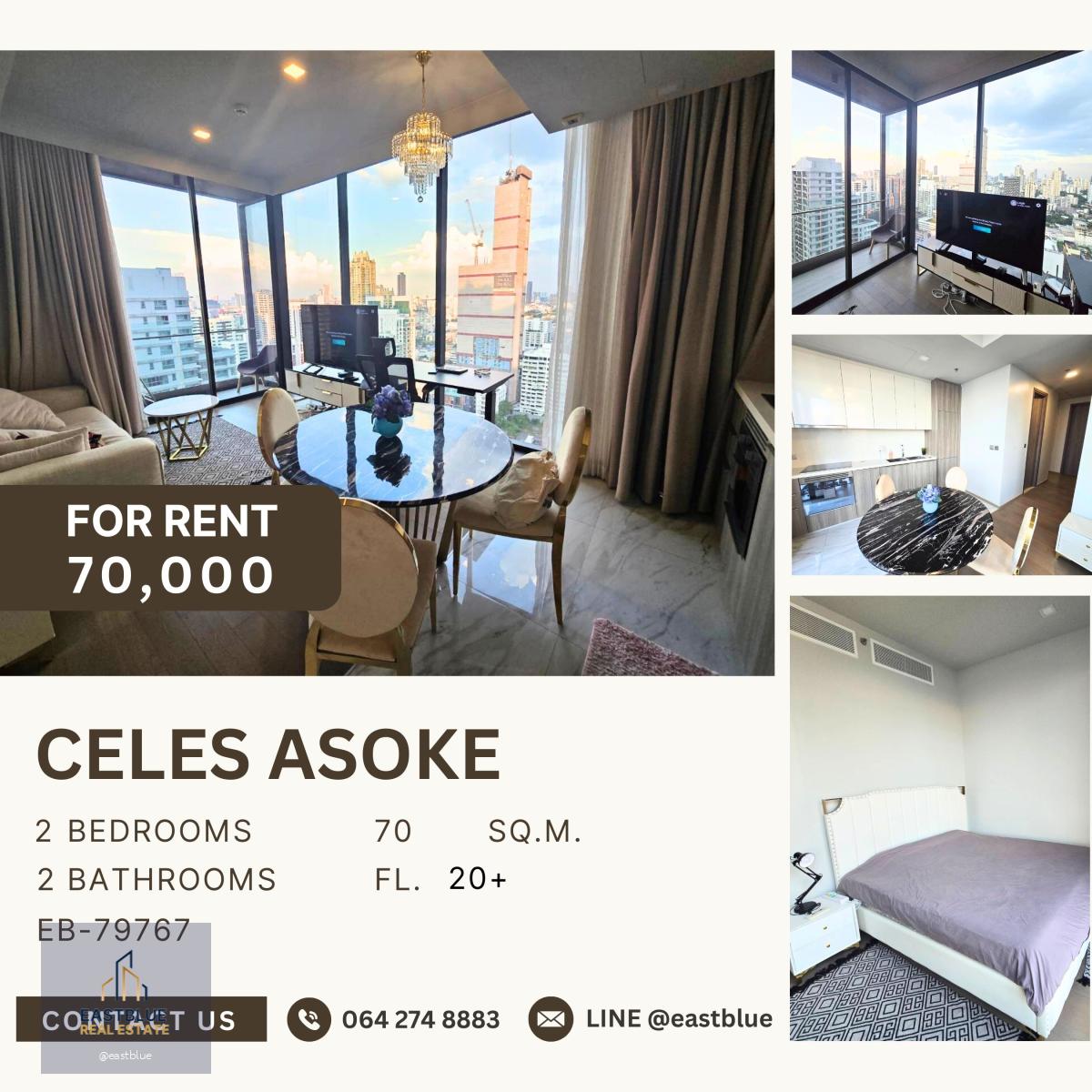 Celes Asoke, 2 bed, 70000 per month