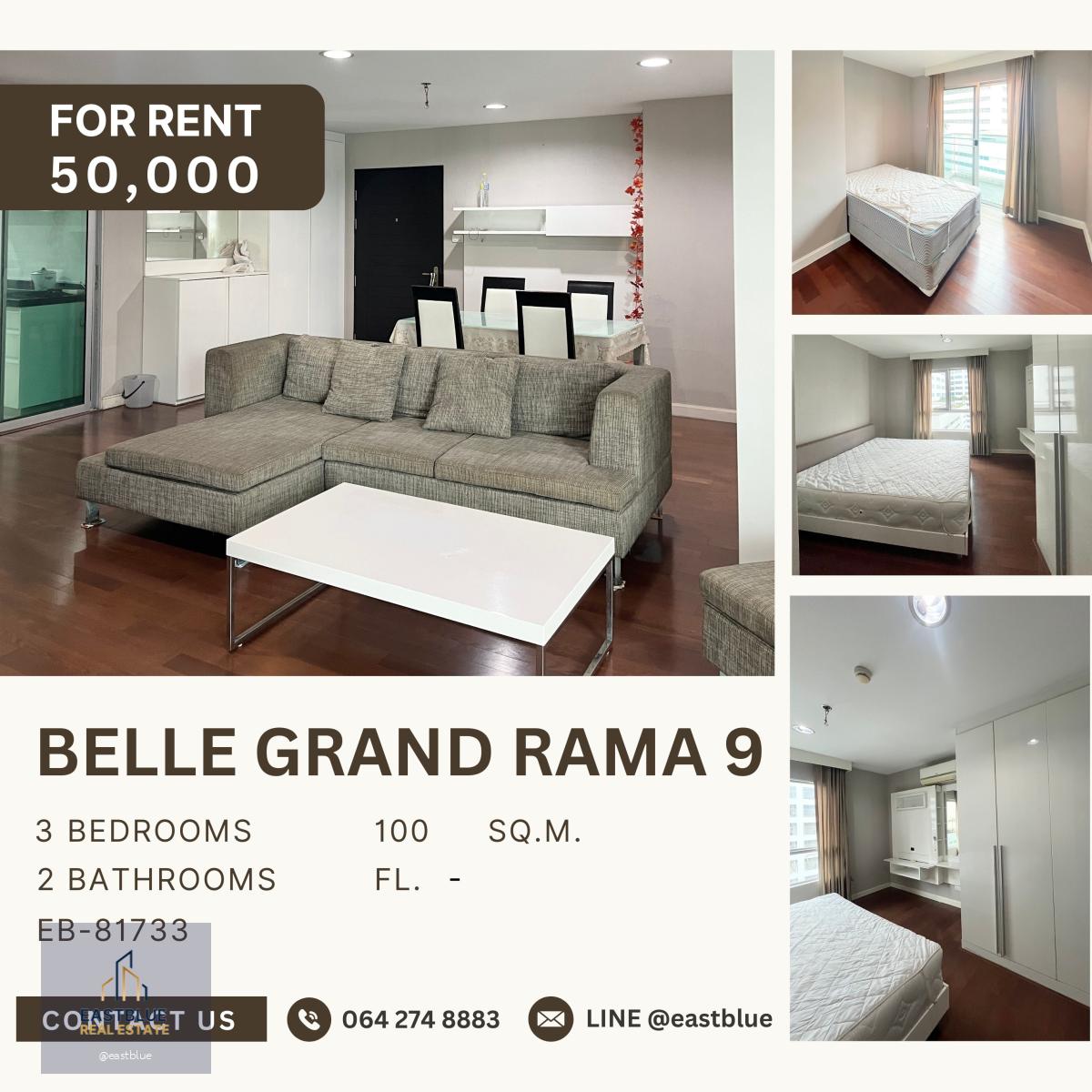 Belle Grand Rama 9, 3 bed, 50000 per month