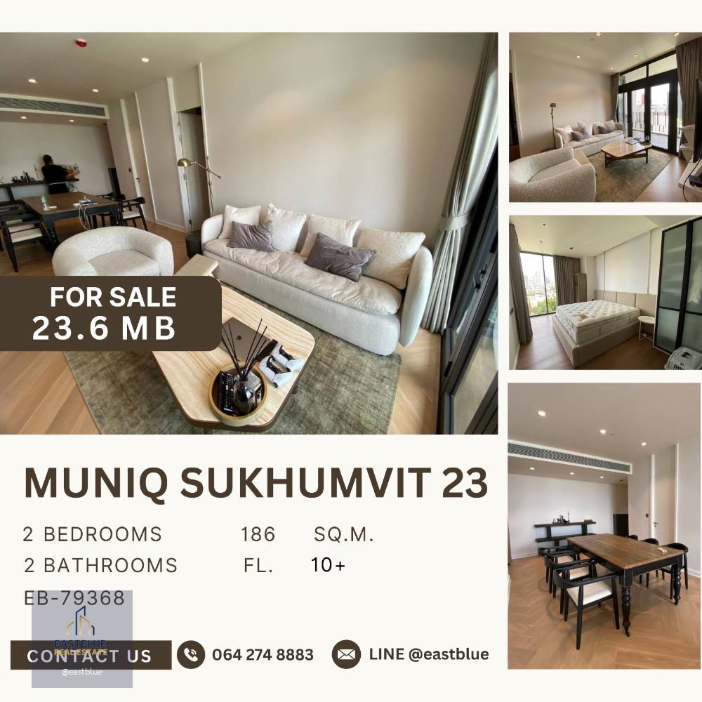 (FOR SALE) Muniq Sukhumvit 23 2 Beds Fully Furnished by Chanintr 23.6 MB.