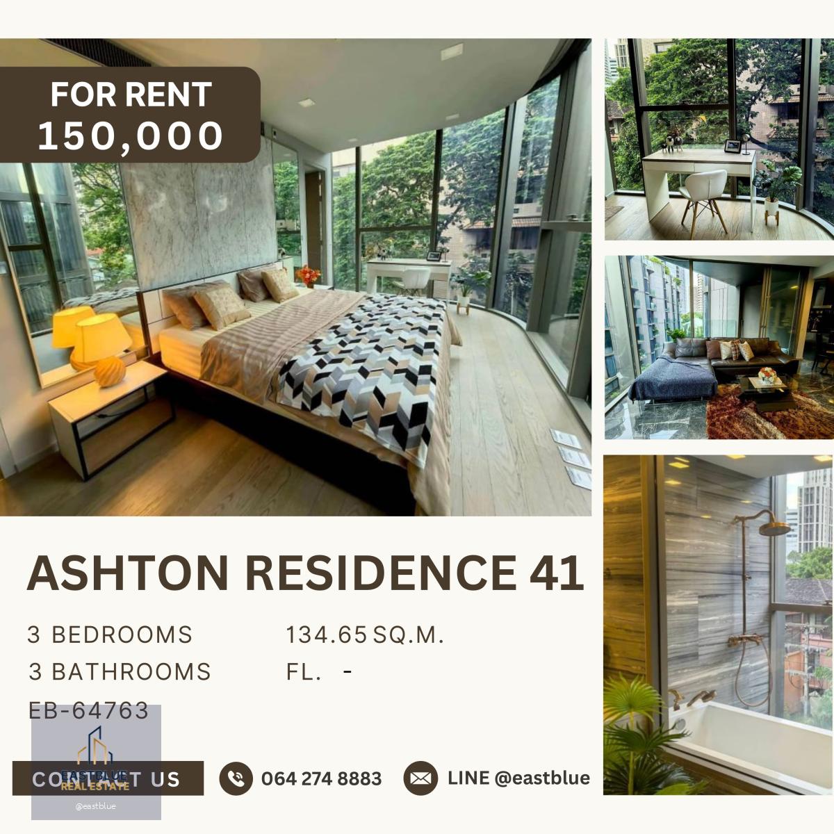 Ashton Residence 41, 3 bed, 150000 per month