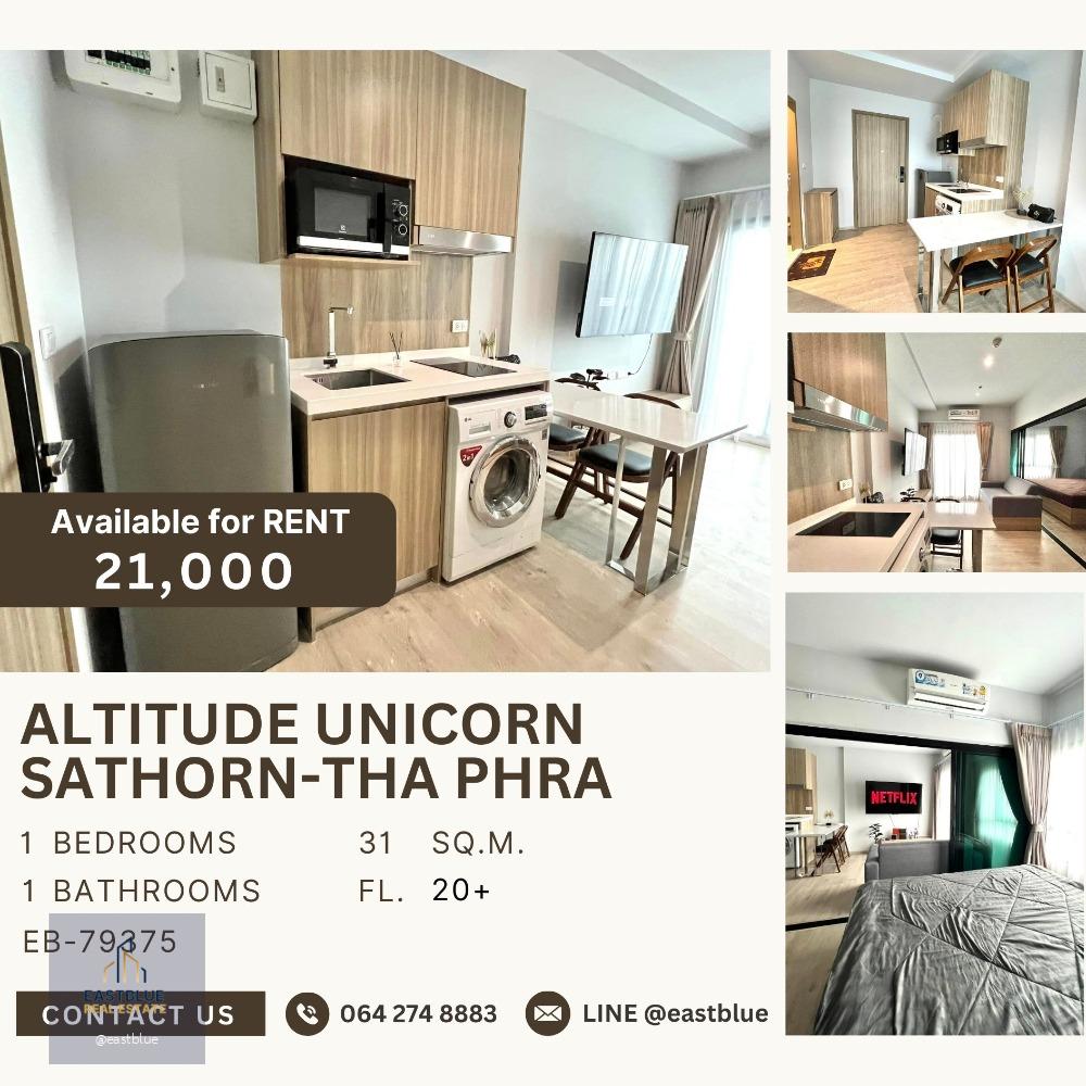 Altitude Unicorn Sathorn-Tha Phra 1 Bed for rent 21k