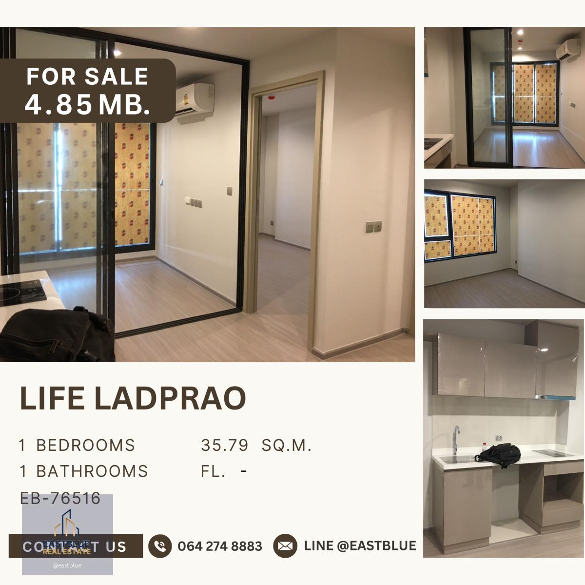 Life Ladprao ห้องใหม่ ยังไม่เคยมีผู้พักอาศัย ราคาถูกพร้อมขาย