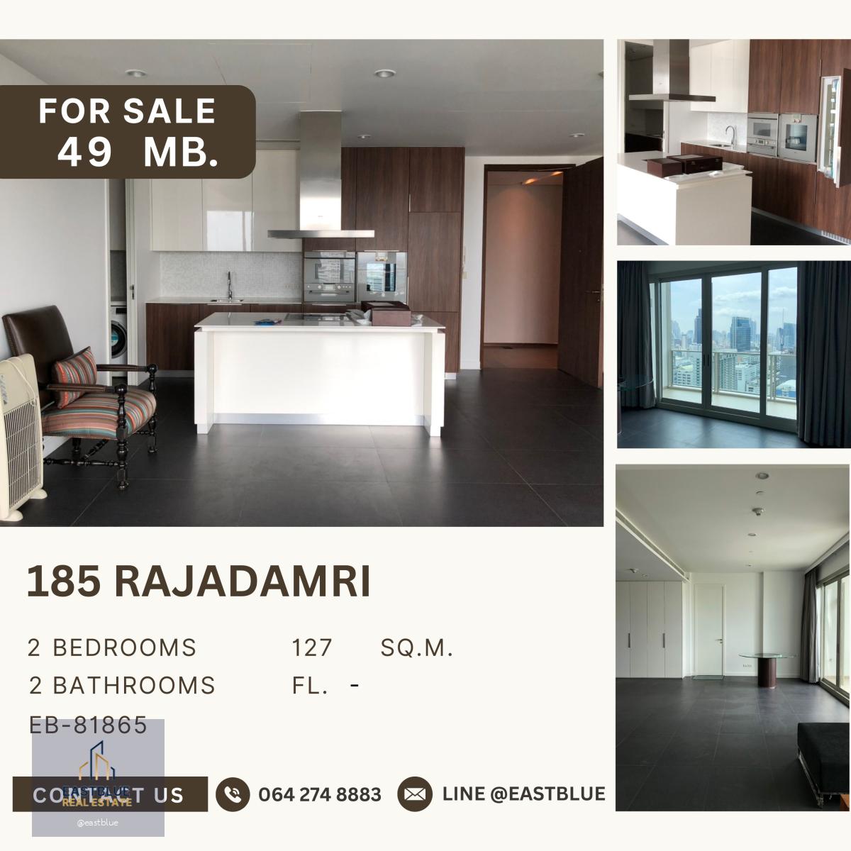 ลดหลายล้าน! 185 Rajadamri 2 ห้องนอน ห้องสวย วิวโปโลคลับ สวยมากห้องใหม่มาก