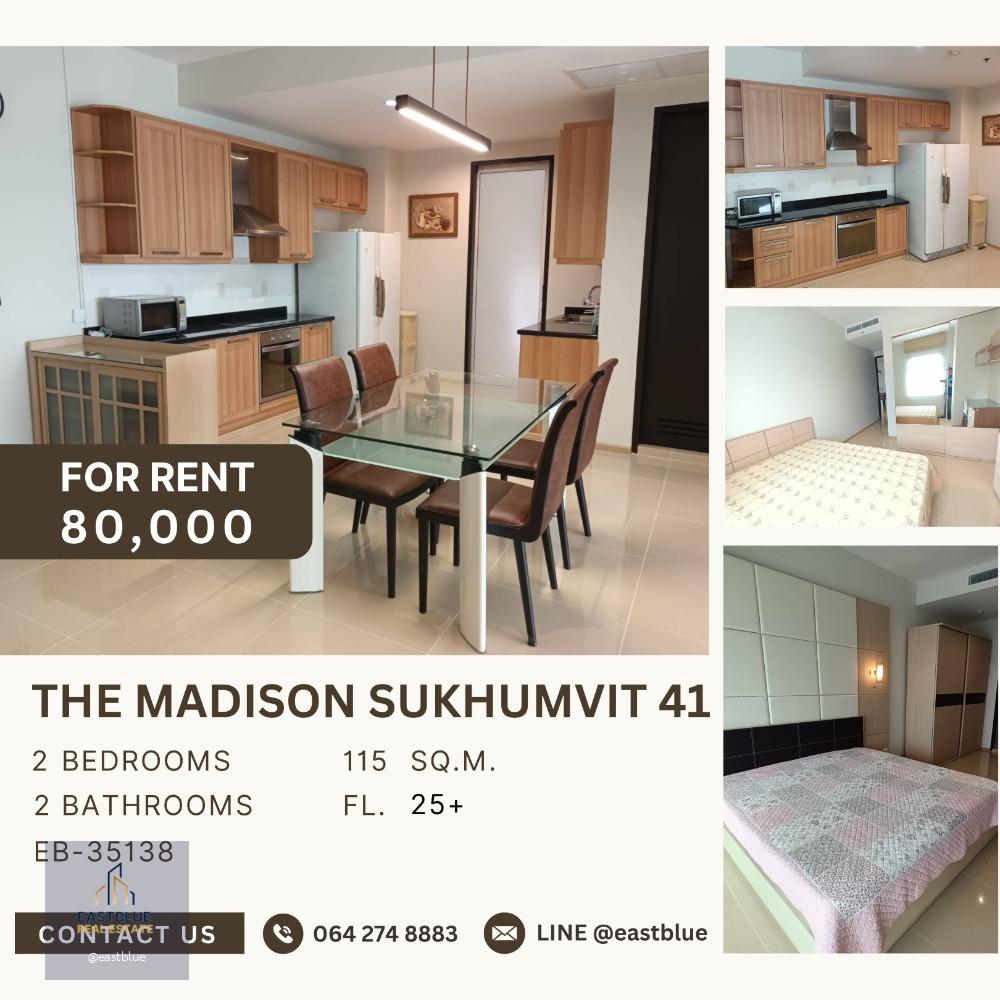 The Madison Sukhumvit 41, Pet-Friendly 2 Beds 80,000 per moonth