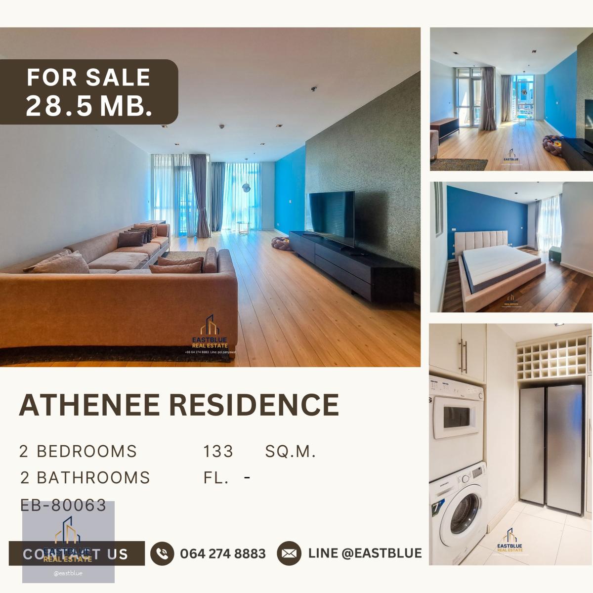 Class is Permanent, 2bedroom corner unit at Athenee residence ploenchit