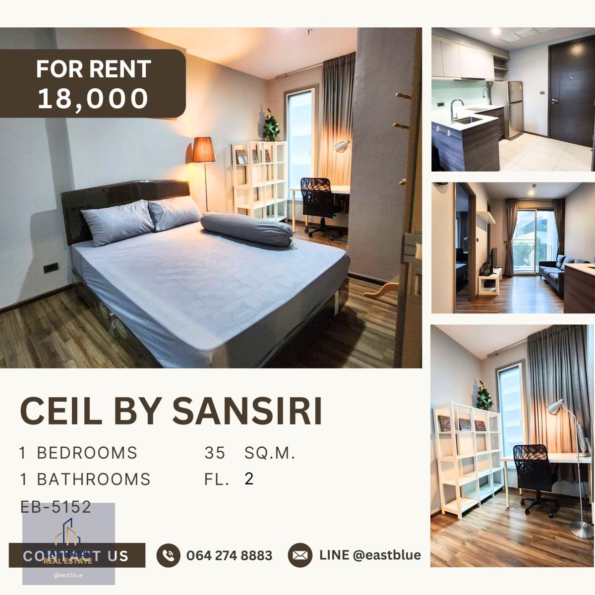 Ceil by Sansiri, 1 bed, 18000 per month