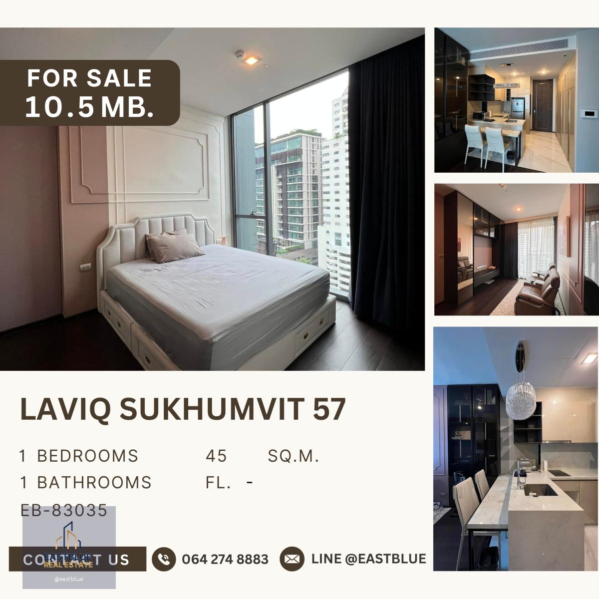 LAVIQ Sukhumvit 57 Luxury condo ติด BTS ทองหล่อ ราคาดีที่สุดในตึก ห้องสวยสภาพดี