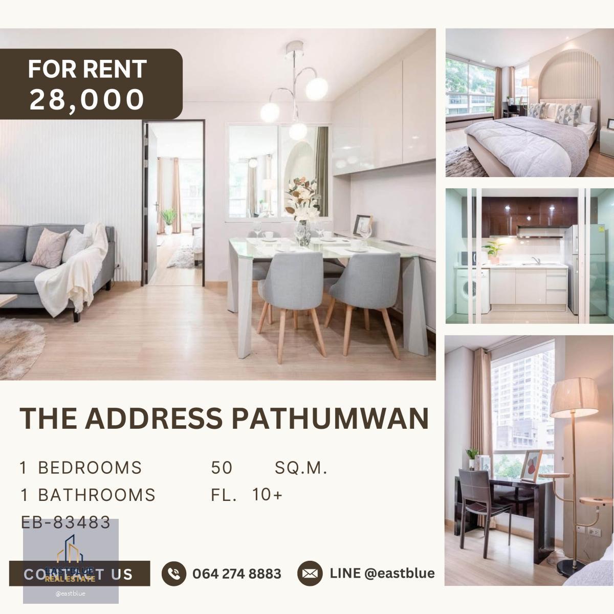 The Address Pathumwan, 1 bed, 28000 per month